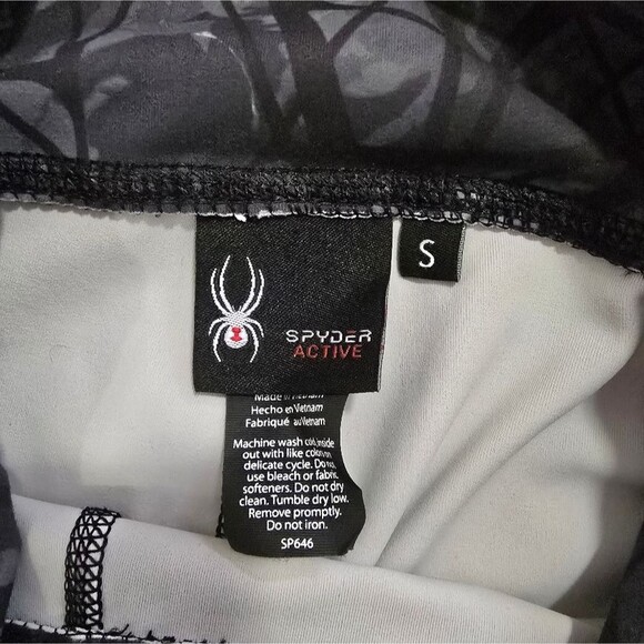 Spyder Active Women’s Spider Web Print Athletic Workout ankle Sz Small - Picture 4 of 4